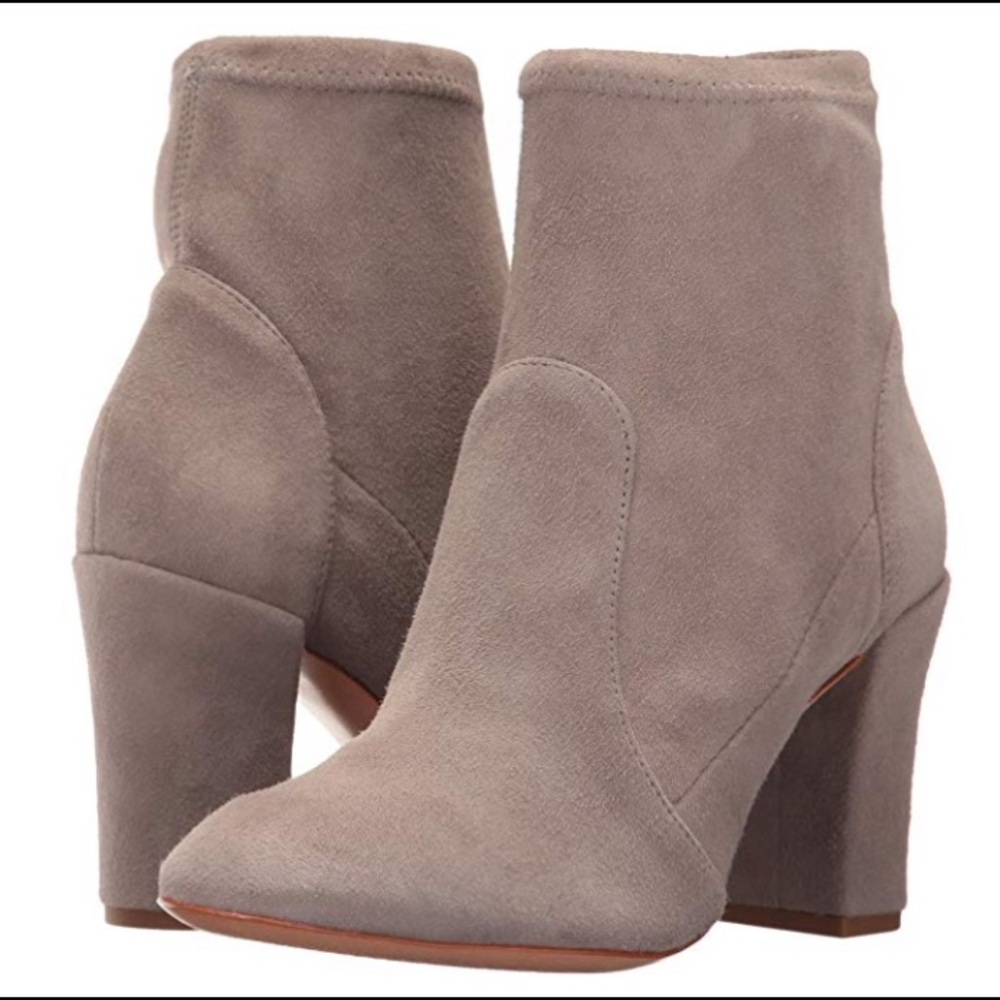 SCHUTZ Womens Ditte Stretch Ankle Leather Boots